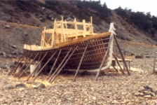 637: The longliner "Kittiwake" under construction, built by William Mulrooney &amp;amp; his son Pius. (1983) [courtesy of Bernard Mulrooney]